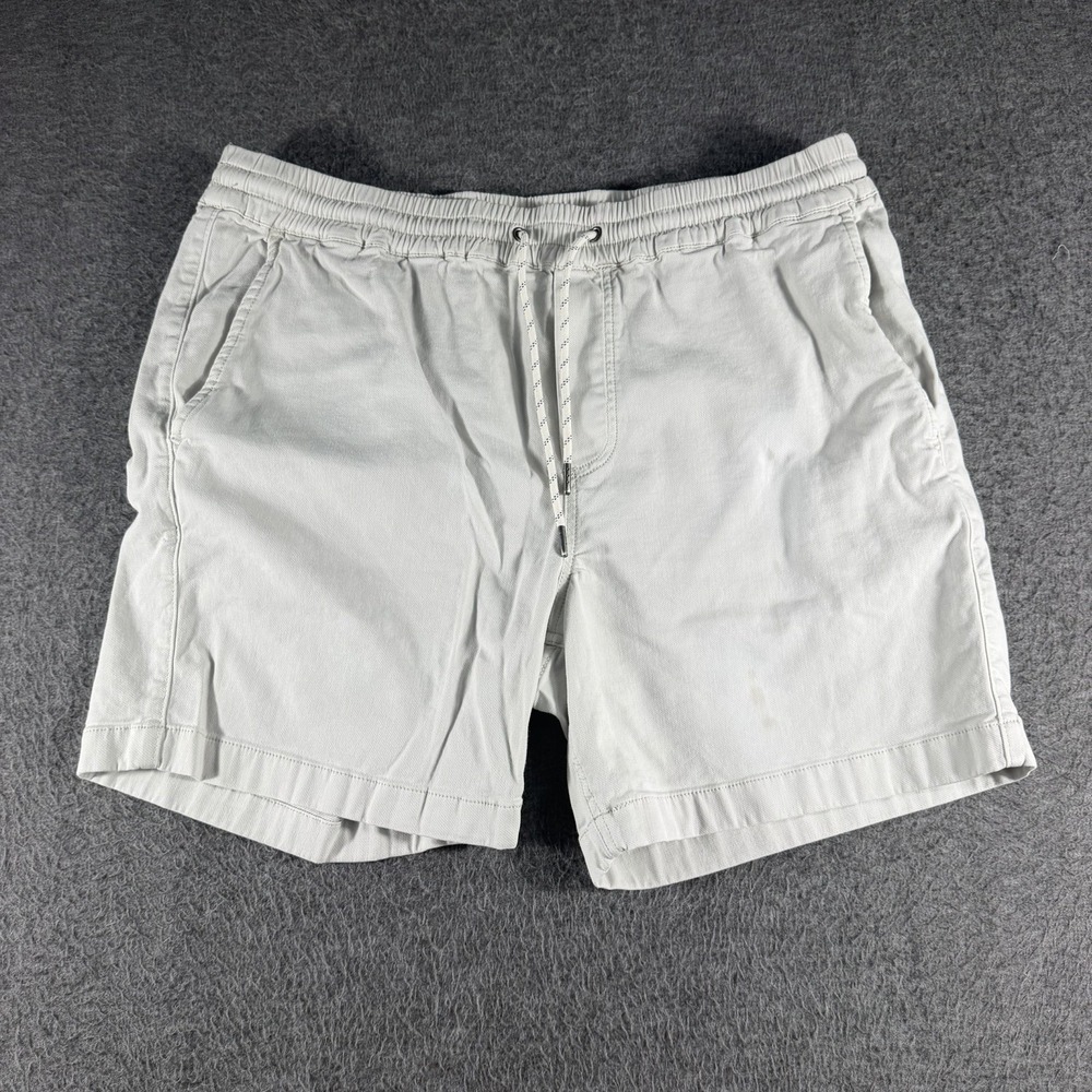 Faherty Brand Mens Essentials Drawstring Shorts Size L Beach Golf Linen Blend